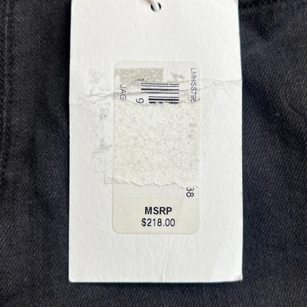 NWT’S Frame Jagger Mid- Rise True Skinny Fit Black Jeans SZ 38 (Fast Shipping)